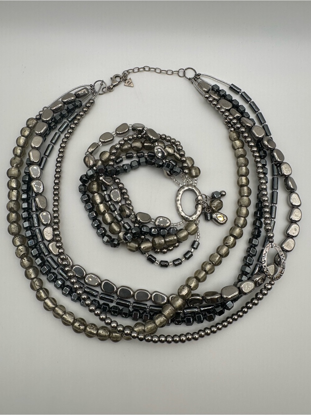 SILPADA  Hailstone Set 925 Silver 5 Strand Necklace Bracelet